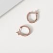 BOUCLES D'OREILLES EN OR ROSE ET DIAMANTS SERTI RAIL - BOUCLES D'OREILLES EN DIAMANT - BOUCLES D'OREILLES