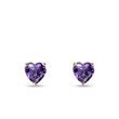 HERZOHRRINGE MIT AMETHYSTEN - OHRRINGE AMETHYST - OHRRINGE
