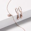 MORGANITE DROP EARRINGS IN ROSE GOLD - MORGANITE EARRINGS - EARRINGS