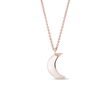 MOON-SHAPED PENDANT IN ROSE GOLD - ROSE GOLD NECKLACES - NECKLACES