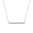 COLLIER EN OR BLANC AVEC BARRETTE DE DIAMANTSS - COLLIERS AVEC DIAMANTS - COLLIERS