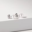 FRESHWATER PEARL STUDS IN WHITE GOLD - PEARL EARRINGS - PEARL JEWELLERY