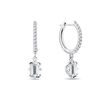 BOUCLES D'OREILLES EN OR BLANC ET DIAMANTS DE SYNTHÈSE - BOUCLES D'OREILLES EN DIAMANT - BOUCLES D'OREILLES