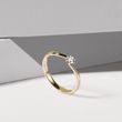 RING IN 14K YELLOW GOLD WITH BRILLIANT - SOLITAIRE ENGAGEMENT RINGS - 