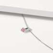 1CT PINK DIAMOND NECKLACE IN WHITE GOLD - DIAMOND NECKLACES - NECKLACES