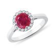 RUBY AND DIAMOND GOLD RING - RUBY ENGAGEMENT RINGS - ENGAGEMENT RINGS