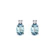 White Gold Earrings with Oval Topaz
