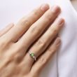 RING WITH GREEN DIAMOND IN WHITE GOLD - FANCY DIAMOND ENGAGEMENT RINGS - ENGAGEMENT RINGS