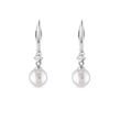 EARRINGS IN WHITE GOLD WITH A PEARL AND BRILLIANTS - PEARL EARRINGS{% if category.pathNames[0] != product.category.name %} - {% endif %}