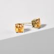 STUDS OF YELLOW GOLD WITH CITRINS - CITRINE EARRINGS - 
