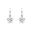 BOUCLES D'OREILLES FLEUR EN OR ET DIAMANTS - BOUCLES D'OREILLES POUR ENFANTS - BOUCLES D'OREILLES