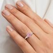PINK LAB GROWN DIAMOND RING IN ROSE GOLD - RINGS WITH LAB-GROWN DIAMONDS - ENGAGEMENT RINGS