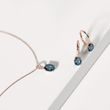 DIAMOND AND TOPAZ ROSE GOLD NECKLACE - TOPAZ NECKLACES - NECKLACES