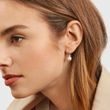 BOUCLES D'OREILLES EN OR AVEC PERLES D'EAU DOUCE ET BRILLANTS - BOUCLES D'OREILLES EN PERLES - PERLES