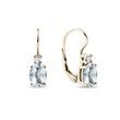 BOUCLES D'OREILLES EN OR JAUNE, AIGUES-MARINES ET DIAMANTS - BOUCLES D'OREILLES EN AIGUE-MARINE - BOUCLES D'OREILLES