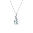 AQUAMARINE AND DIAMOND NECKLACE IN WHITE GOLD - AQUAMARINE NECKLACES{% if category.pathNames[0] != product.category.name %} - {% endif %}