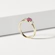 BAGUE EN OR AVEC DIAMANTS ET TOURMALINE - BAGUES EN TOURMALINE - BAGUES