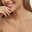 DIAMOND GOLD CROSS PENDANT - DIAMOND NECKLACES - NECKLACES