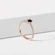 SCHWARZER DIAMANTRING IN ROSÉGOLD - VERLOBUNGSRINGE MIT FARBIGEN DIAMANTEN - VERLOBUNGSRINGE