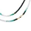 Colored emerald necklace in yellow gold