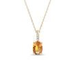 OVAL CITRINE AND DIAMOND GOLD NECKLACE - CITRINE NECKLACES{% if category.pathNames[0] != product.category.name %} - {% endif %}