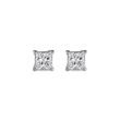 BOUCLES D'OREILLES EN OR BLANC AVEC DIAMANTS - PUCES D'OREILLES EN DIAMANT - BOUCLES D'OREILLES