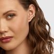 ZLATÁ NÁUŠNICE EAR CUFF S DIAMANTEM V BRUSU EMERALD - NÁUŠNICE NA JEDNO UCHO - NÁUŠNICE