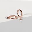 RUNDE OHRRINGE MIT HERZANHÄNGER IN 14KT ROSÉGOLD - OHRRINGE DIAMANT - OHRRINGE