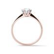 ANNEAU CLASSIQUE D'OR ROSE AVEC DIAMANT 0.5 CT - SOLITAIRES - BAGUES DE FIANÇAILLES