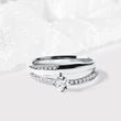 ENGAGEMENT SET WITH BRILLIANTS IN WHITE GOLD - ENGAGEMENT AND WEDDING MATCHING SETS - ENGAGEMENT RINGS