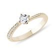 ENGAGEMENT RING WITH BRILLIANTS IN 14K GOLD - DIAMOND ENGAGEMENT RINGS - ENGAGEMENT RINGS