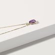 AMETHYST NECKLACE IN GOLD - AMETHYST NECKLACES - NECKLACES