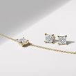 YELLOW GOLD NECKLACE AND EARRING SET WITH LAB GROWN DIAMONDS - JEWELRY SETS - FINE JEWELRY