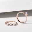 DIAMOND RING PINK GOLD - WOMEN'S WEDDING RINGS - 
