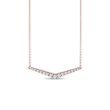 COLLIER V EN OR ROSE ET DIAMANTS - COLLIERS AVEC DIAMANTS - COLLIERS