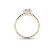 BAGUE CŒUR HALO EN OR JAUNE - BAGUES DE FIANÇAILLES EN DIAMANT - BAGUES DE FIANÇAILLES
