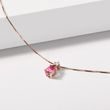 PENDENTIF FORGÉ EN OR ROSE AVEC TOURMALINE - COLLIERS AVEC TOURMALINE - COLLIERS