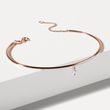 DIAMOND BANGLE CHAIN BRACELET IN ROSE GOLD - DIAMOND BRACELETS - BRACELETS