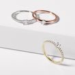 PRINCESS CUT DIAMOND STACKABLE RING IN WHITE GOLD - DIAMOND ENGAGEMENT RINGS - ENGAGEMENT RINGS