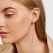 CONVERTIBLE MOISSANITE CHAIN DROP EARRINGS IN ROSE GOLD - ROSE GOLD EARRINGS - EARRINGS