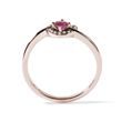 TOURMALINE AND DIAMOND HEART RING IN ROSE GOLD - TOURMALINE RINGS - RINGS