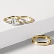 DIAMOND HALF ETERNITY WEDDING RING SET IN YELLOW GOLD - YELLOW GOLD WEDDING SETS - WEDDING RINGS
