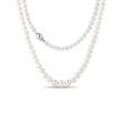 GRADUATED PEARL NECKLACE WITH WHITE GOLD CLASP - PEARL NECKLACES - PEARL JEWELRY