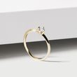 RING MIT 0,15 CT DIAMANT IN GELBGOLD - VERLOBUNGSRINGE MIT BRILLANT - VERLOBUNGSRINGE