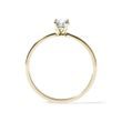 YELLOW GOLD ENGAGEMENT RING DECORATED WITH A BRILLIANT - SOLITAIRE ENGAGEMENT RINGS - 