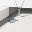 TOPAZ AND DIAMOND NECKLACE IN WHITE GOLD - TOPAZ NECKLACES - NECKLACES