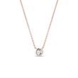 BEZEL NECKLACE MADE OF ROSE GOLD WITH DIAMOND - DIAMOND NECKLACES - NECKLACES