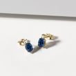 SAPPHIRE AND DIAMOND RING IN YELLOW GOLD - SAPPHIRE EARRINGS - EARRINGS