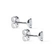 BOUCLES D'OREILLES EN OR BLANC AVEC DIAMANTS - PUCES D'OREILLES EN DIAMANT - BOUCLES D'OREILLES