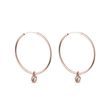 BEZELED DIAMOND HOOP EARRINGS IN ROSE GOLD - DIAMOND EARRINGS - EARRINGS